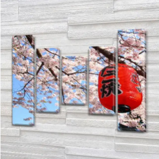 Картина на полотні модульна Японський ліхтар купити, 80x100 см, (80x18-2/55х18-2/40x18) - Інтернет-магазин спільних покупок ToGether