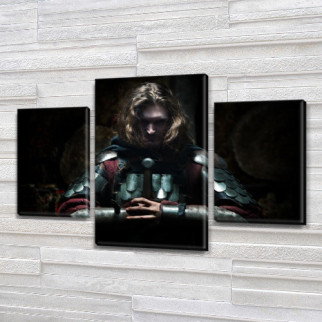 Картина модульна Лицарь на Холсті, 80х120 см, (55x35-2/80x45) - Інтернет-магазин спільних покупок ToGether