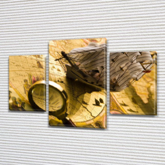 Модульні картини в спальню на Холсті, 80х120 см, (55x35-2/80x45) - Інтернет-магазин спільних покупок ToGether