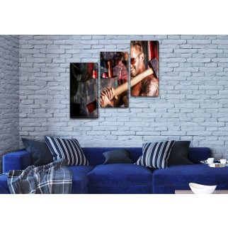 Модульна картина Людина та молот на Холсті, 100х110 см, (70x35-3) Холст син., 85, 95 - Інтернет-магазин спільних покупок ToGether