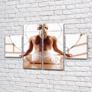 Картина модульна Йога на Холсті, 80x130 см, (40x30-2/80х30-2) ПВХ тканина, 80, 130 - Інтернет-магазин спільних покупок ToGether
