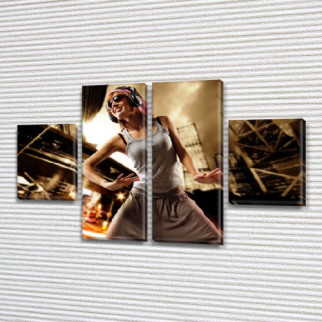 Модульна картина У ритмі танцю на Холсті, 80x130 см, (40x30-2/80х30-2) ПВХ тканина, 80, 130 - Інтернет-магазин спільних покупок ToGether