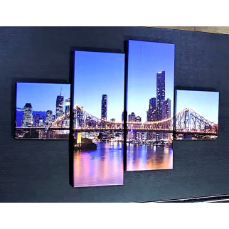Модульна картина Манхетенський міст на ПВХ тканини, 70x110 см, (25x25-2/65х25-2) - Інтернет-магазин спільних покупок ToGether