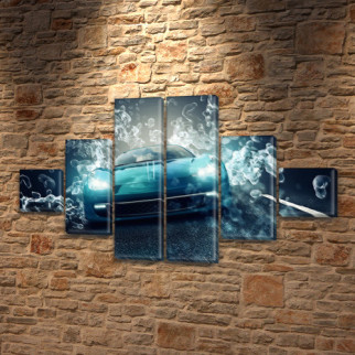 Модульні картини в спальню на ПВХ тканини, 75x130 см, (20x20-2/45х20-2/75x20-2) - Інтернет-магазин спільних покупок ToGether