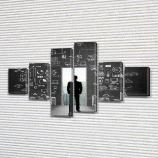 Модульні картини в спальню на ПВХ тканини, 80x135 см, (30x20-2/40х20-2/75x20-2) - Інтернет-магазин спільних покупок ToGether