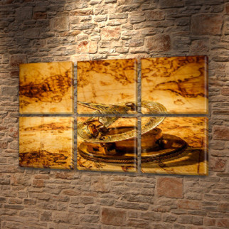 Модульні картини в спальню на Холсті, 72x110 см, (35x35-6) Холст син., 62, 95 - Інтернет-магазин спільних покупок ToGether