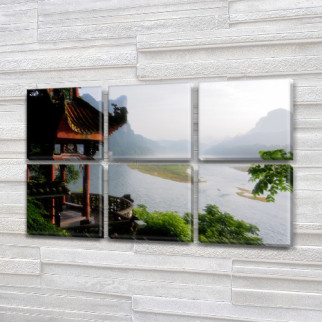 Модульна картина Азійська узбережжя на Холсті, 72x110 см, (35x35-6) - Інтернет-магазин спільних покупок ToGether