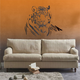 Трафарет для фарбування, Тигр, одноразовий із самоклейної плівки в трьох розмірах 78 х 95 см 130 х 160 см - Інтернет-магазин спільних покупок ToGether