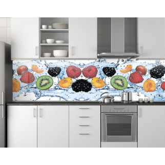 Фартух кухонний із ягодами та фруктами із замінника скла ПЕТ 62х205 см, 1,2 мм - Інтернет-магазин спільних покупок ToGether