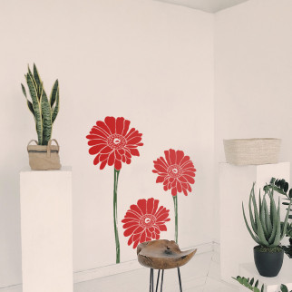 Трафарет квітів на стіну для вітальні 105 х 95 см одноразовий із самоклейної плівки - Інтернет-магазин спільних покупок ToGether