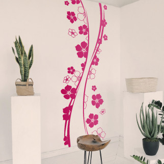 Трафарет квіти, трафарет на стіну у вітальню, 265х95 см одноразовий із самоклейної плівки - Інтернет-магазин спільних покупок ToGether