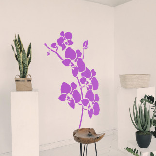 Трафарет квіти орхідеї на стіну у вітальню 145 х 95 см одноразовий із самоклейної плівки - Інтернет-магазин спільних покупок ToGether