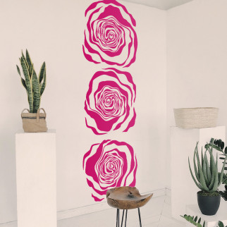 Трафарет квіти троянди на стіну у вітальню, спальню, 265х90 см одноразовий із самоклейної плівки - Інтернет-магазин спільних покупок ToGether