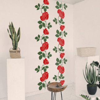 Трафарет троянди на стіну у вітальню, спальню, 256 х 116 см одноразовий із самоклейної плівки - Інтернет-магазин спільних покупок ToGether