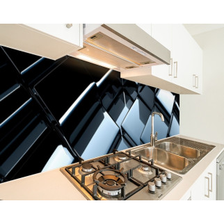Кухонна плитка на кухонний фартух 3д куби дзеркальні, з двостороннім скотчем 62 х 205 см, 1,2 мм - Інтернет-магазин спільних покупок ToGether
