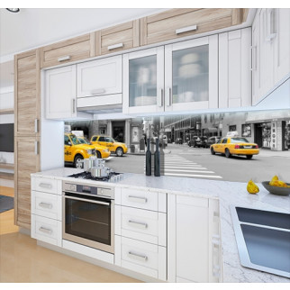 Панель на кухонний фартух під скло таксі Childer, з двостороннім скотчем 62 х 205 см, 1,2 мм - Інтернет-магазин спільних покупок ToGether