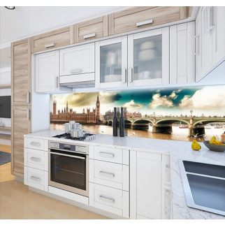Панель на кухонний фартух жорстка лондоські пам'ятки, з двостороннім скотчем 62 х 205 см, 1,2 мм 3050, 2000, 680 - Інтернет-магазин спільних покупок ToGether