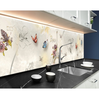 Панелі на кухонний фартух ПЕТ паризький стиль, з двостороннім скотчем 62 х 205 см, 1,2 мм - Інтернет-магазин спільних покупок ToGether
