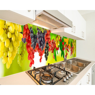 Кухонна панель на стіну жорстка виноградна гроно, з двостороннім скотчем 62 х 205 см, 1,2 мм - Інтернет-магазин спільних покупок ToGether