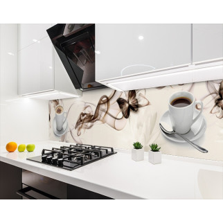 Панель на кухонний фартух жорстка чашка кави з молоком, з двостороннім скотчем 62 х 205 см, 1,2 мм 3050, 2000, 680 - Інтернет-магазин спільних покупок ToGether