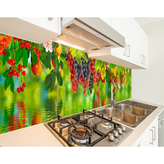 Панель кухонна, замінник скла виноград над водою, з двостороннім скотчем 62 х 205 см, 1,2 мм - Інтернет-магазин спільних покупок ToGether