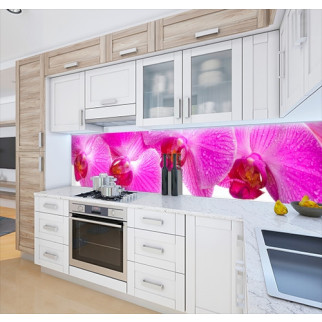 Кухонна панель на стіну жорстка орхідеї рожеві, з двостороннім скотчем 62 х 205 см, 1,2 мм 3050, 2000, 680 - Інтернет-магазин спільних покупок ToGether