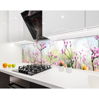 Панель кухонна, замінник скла гілки сакури, з двостороннім скотчем 62 х 205 см, 1,2 мм - Інтернет-магазин спільних покупок ToGether