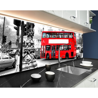 Панелі на кухонний фартух ПЕТ автобус двоповерховий, з двостороннім скотчем 62 х 205 см, 1,2 мм - Інтернет-магазин спільних покупок ToGether