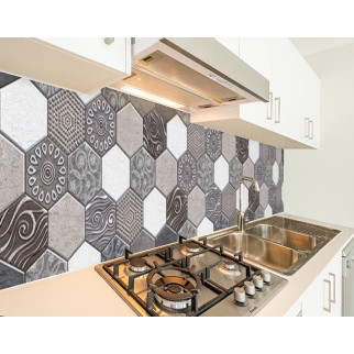 Кухонна панель жорстка ПЕТ малюнок мозаїки, з двостороннім скотчем 62 х 205 см, 1,2 мм - Інтернет-магазин спільних покупок ToGether