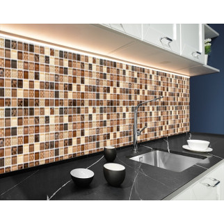 Кухонна панель на стіну жорстка плитка кубиками, з двостороннім скотчем 62 х 205 см, 1,2 мм - Інтернет-магазин спільних покупок ToGether