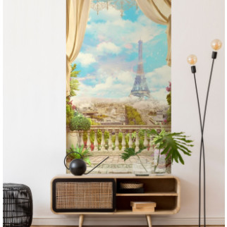 Постер декоративний, Ейфелева вежа, для візуального розширення простору приміщення 200 х 118 см з - Інтернет-магазин спільних покупок ToGether