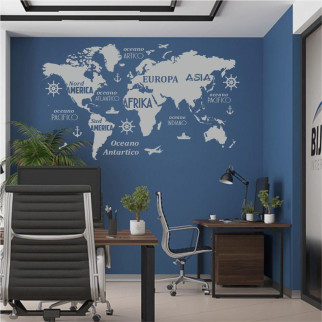 Трафарет для фарбування Мапа світу, одноразовий із самоклейної плівки 95 х 162 см - Інтернет-магазин спільних покупок ToGether