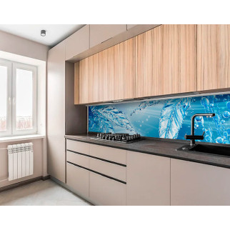 ПЕТ-панель на кухню пластикова, Водна абстракція, 62 х 205 см - Інтернет-магазин спільних покупок ToGether