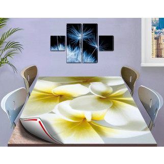 Покриття для столу, м'яке скло з фотопринтом, Квіти 60 х 100 см (1,2 мм) - Інтернет-магазин спільних покупок ToGether