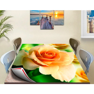 Покриття для столу, м'яке скло з фотопринтом, Троянда 60 х 100 см (1,2 мм) 120, 120 - Інтернет-магазин спільних покупок ToGether