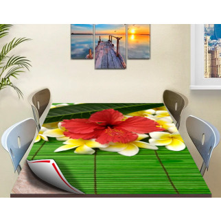 Покриття для столу, м'яке скло з фотопринтом, Квіти 60 х 100 см (1,2 мм) 120, 60 - Інтернет-магазин спільних покупок ToGether