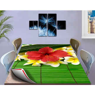 Покриття для столу, м'яке скло з фотопринтом, Квіти 60 х 100 см (1,2 мм) 120, 90 - Інтернет-магазин спільних покупок ToGether