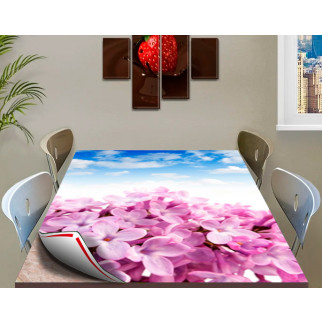 Покриття для столу, м'яке скло з фотопринтом, Бузок 60 х 100 см (1,2 мм) 120, 60 - Інтернет-магазин спільних покупок ToGether