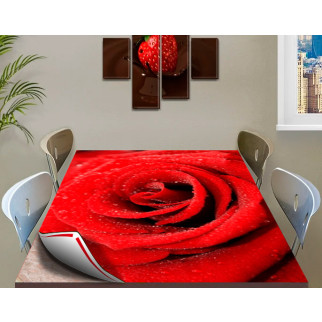 Покриття для столу, м'яке скло з фотопринтом, Троянда 60 х 100 см (1,2 мм) 120, 60 - Інтернет-магазин спільних покупок ToGether