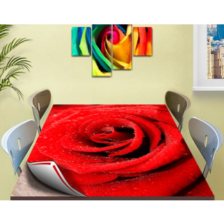 Покриття для столу, м'яке скло з фотопринтом, Троянда 60 х 100 см (1,2 мм) 120, 70 - Інтернет-магазин спільних покупок ToGether