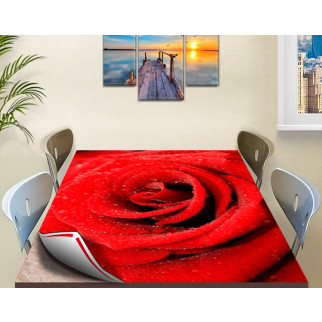 Покриття для столу, м'яке скло з фотопринтом, Троянда 60 х 100 см (1,2 мм) 120, 90 - Інтернет-магазин спільних покупок ToGether