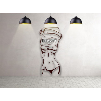 Панно 3D декоративне з об'ємом 15 мм для стін, Романтика 204 х 98 см коричневе з дзеркальним написом - Інтернет-магазин спільних покупок ToGether