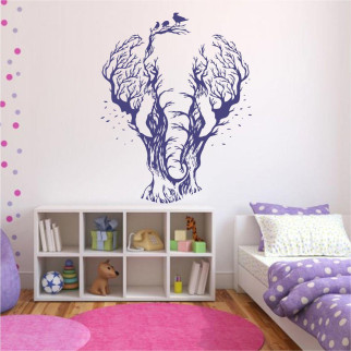 Трафарет для фарбування Дерево-Слон, одноразовий із самоклейної плівки 120 х 95 см - Інтернет-магазин спільних покупок ToGether