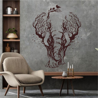 Трафарет для фарбування Дерево-Слон, одноразовий із самоклейної плівки 120 х 95 см 145, 145 х 115 см, 115 - Інтернет-магазин спільних покупок ToGether