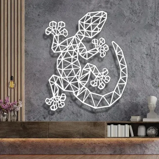 Панно 3D декоративне з об'ємом 15 мм для стін, Гекон 72 х 60 см біле - Інтернет-магазин спільних покупок ToGether