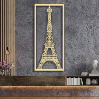 Панно 3D декоративне з об'ємом 15 мм для стін, Ейфелева вежа-2 80 х 36 см ванільне - Інтернет-магазин спільних покупок ToGether