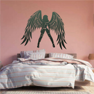 Трафарет для фарбування Дівчина-ангел-3, одноразовий із самоклейної плівки 95 х 115 см - Інтернет-магазин спільних покупок ToGether