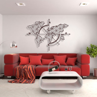 Панно 3D декоративне з об'ємом 15 мм для стін, мапа декоративна 60 х 83 см коричневе 80, 110 - Інтернет-магазин спільних покупок ToGether