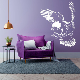 Трафарет для фарбування Атакуючий орел, одноразовий із самоклейної плівки 120 х 95 см 145, 175 х 115 см, 115 - Інтернет-магазин спільних покупок ToGether