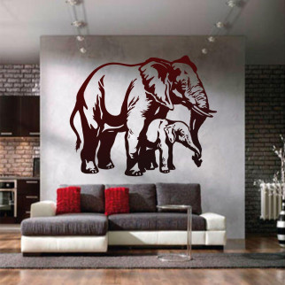 Трафарет для фарбування Слони, одноразовий із самоклейної плівки 95 х 120 см - Інтернет-магазин спільних покупок ToGether